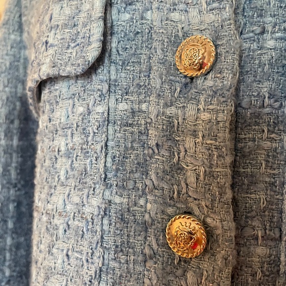 Zara blue Short Boucle Jacket Size M EXCELLENT condition - Picture 7 of 11